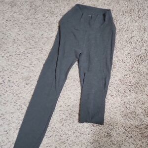 Charcoal Gray Slim Fit Leggings with Elastic Waistband